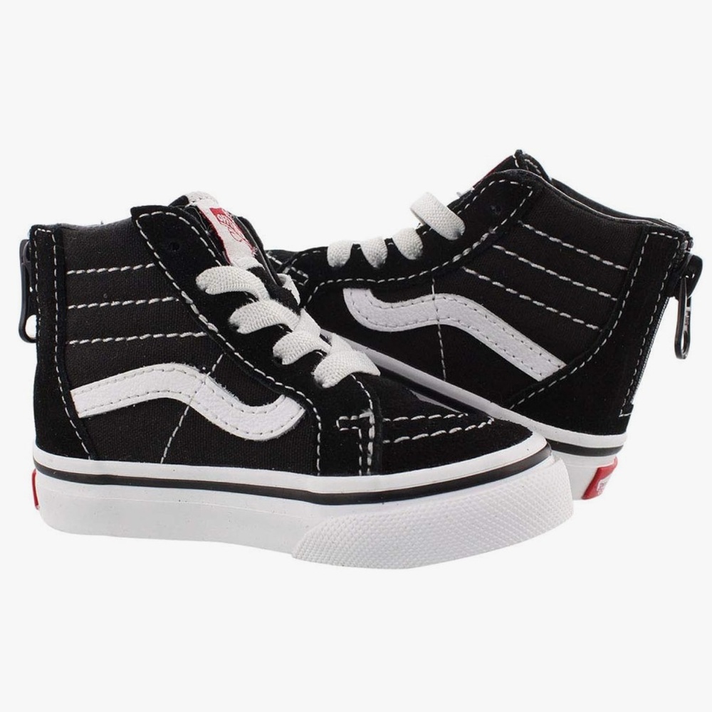 Vans Black and White High-Top Sneakers